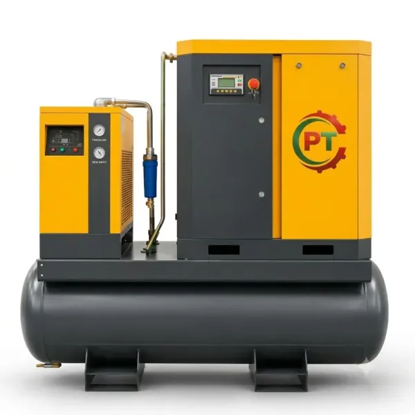 Rotary Screw Compressor with Refrigerated Air Dryer & Tank